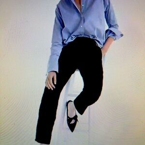 J. Crew Black Velvet Pull-On Pants Size 6